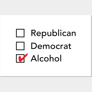 Republican Democrat Alcohol Posters and Art